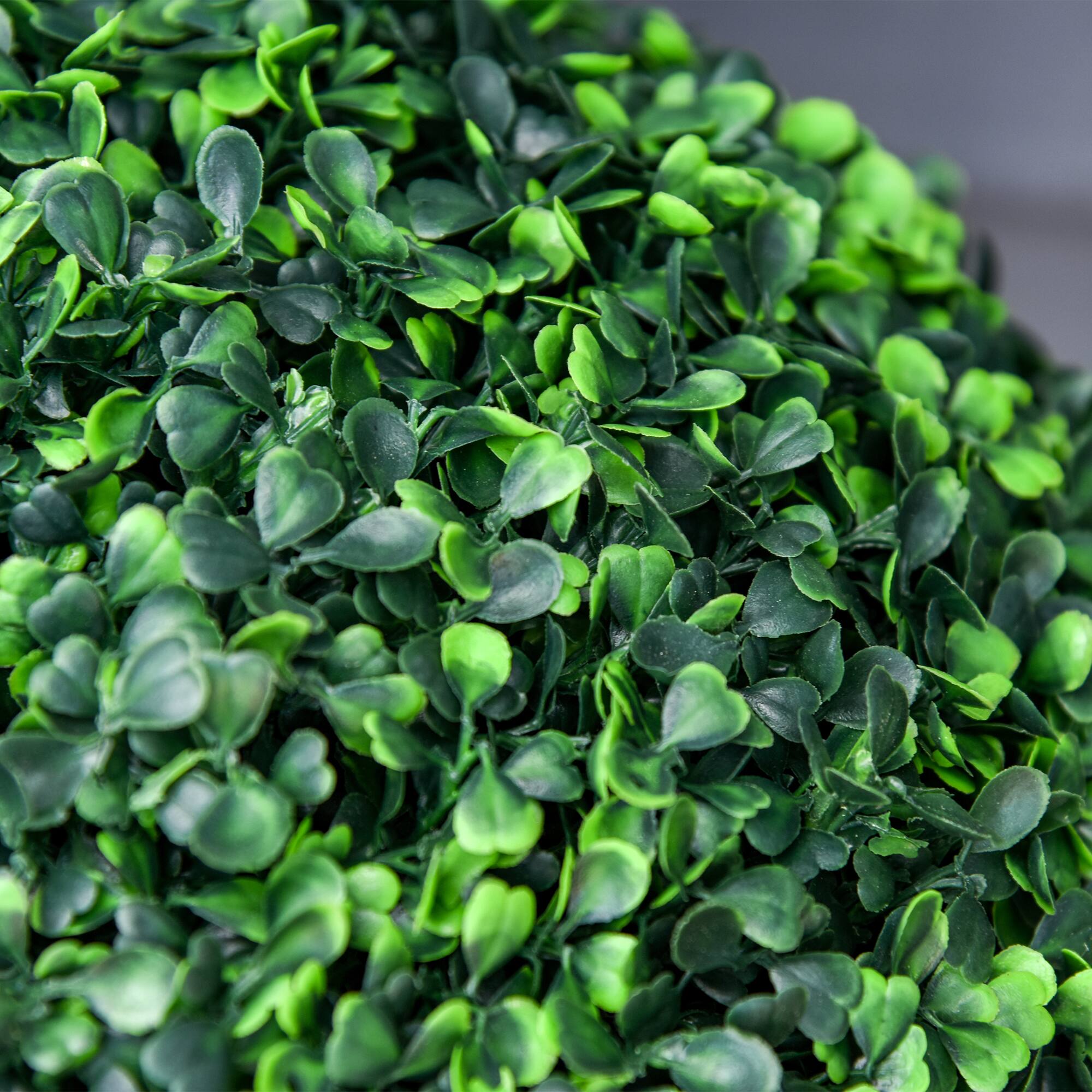 Alt View 7. Outsunny - Artificial Boxwood Topiary Ball Tree, Fake Decorative Plant in Nursery Pot for Balcony, Backyard and Garden - Green.