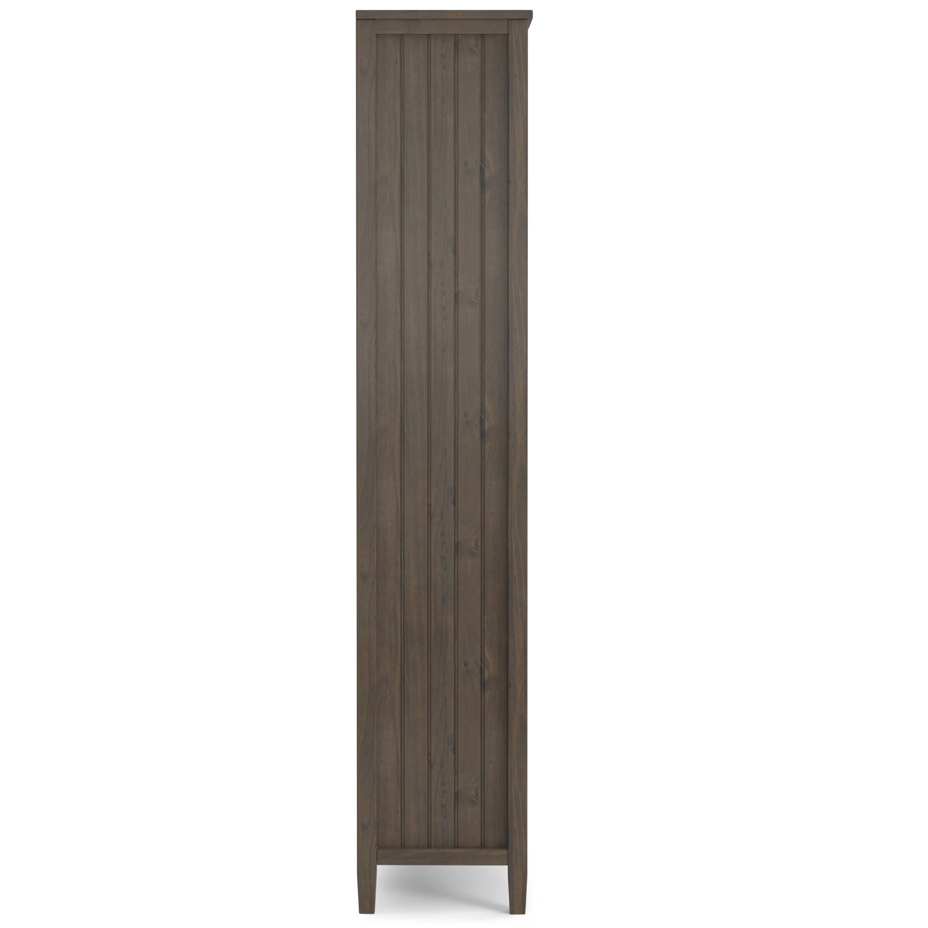 Alt View 2. Simpli Home - Lev SOLID WOOD 72 inch x 30 inch Transitional Bookcase in Smoky Brown - Smoky Brown.