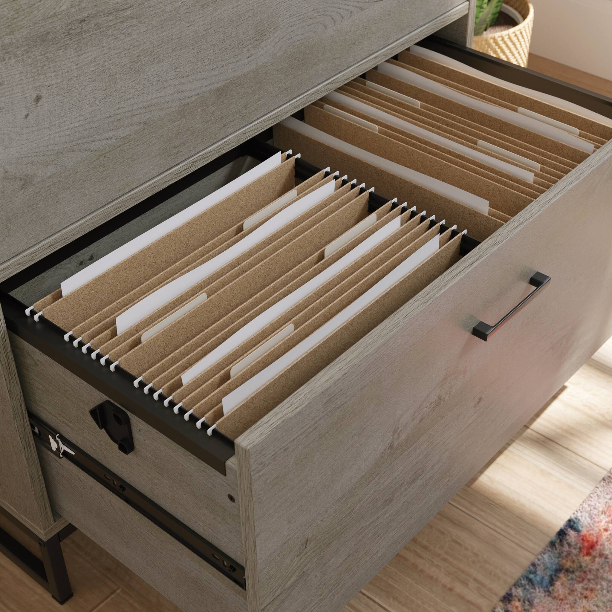 Alt View 15. Sauder - Tremont Row 2-Drawer Lateral File Cabinet - Mystic Oak.