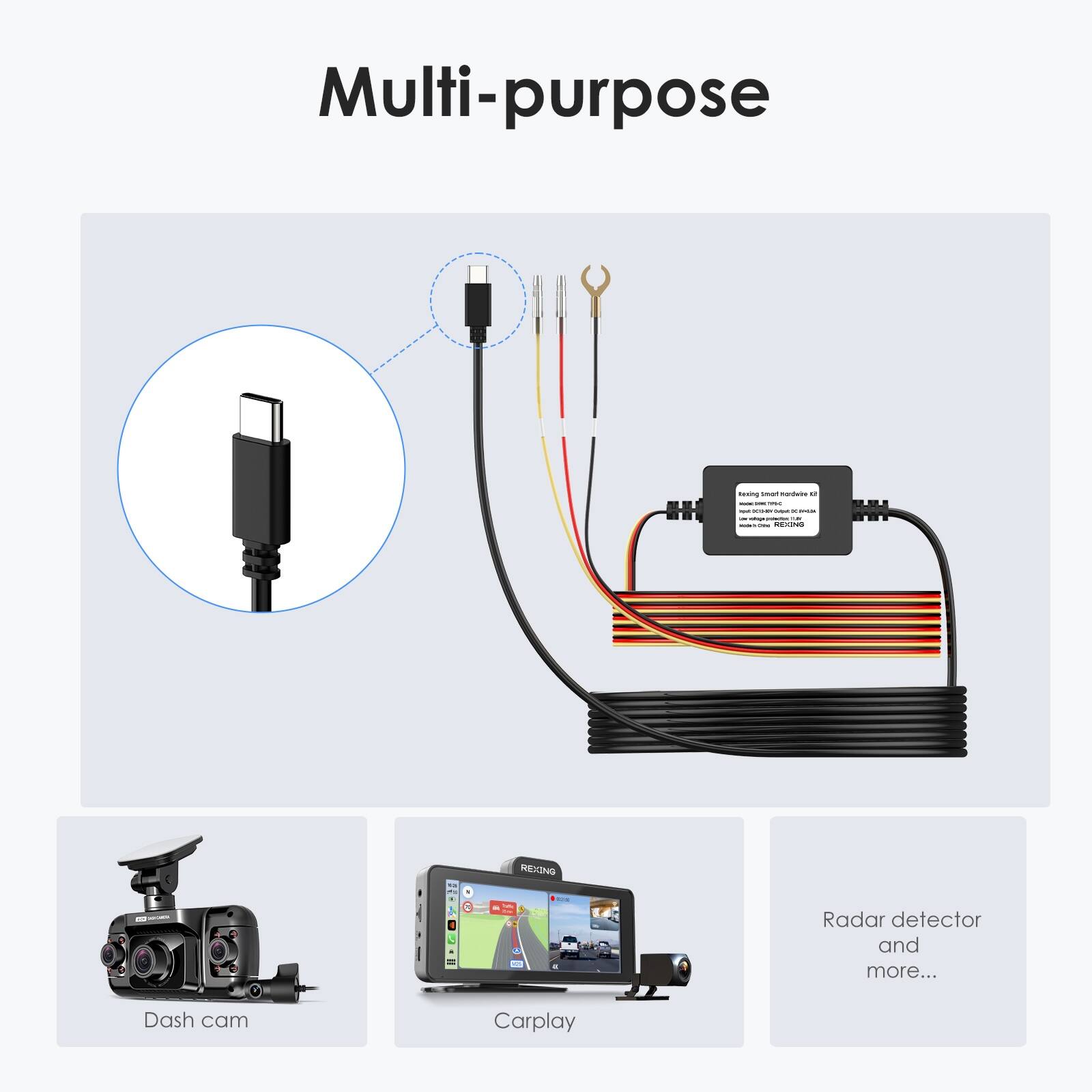 Multi-purpose gadget - - - - : : - i :  :  REXING Radar detector and more... Dash cam Carplay