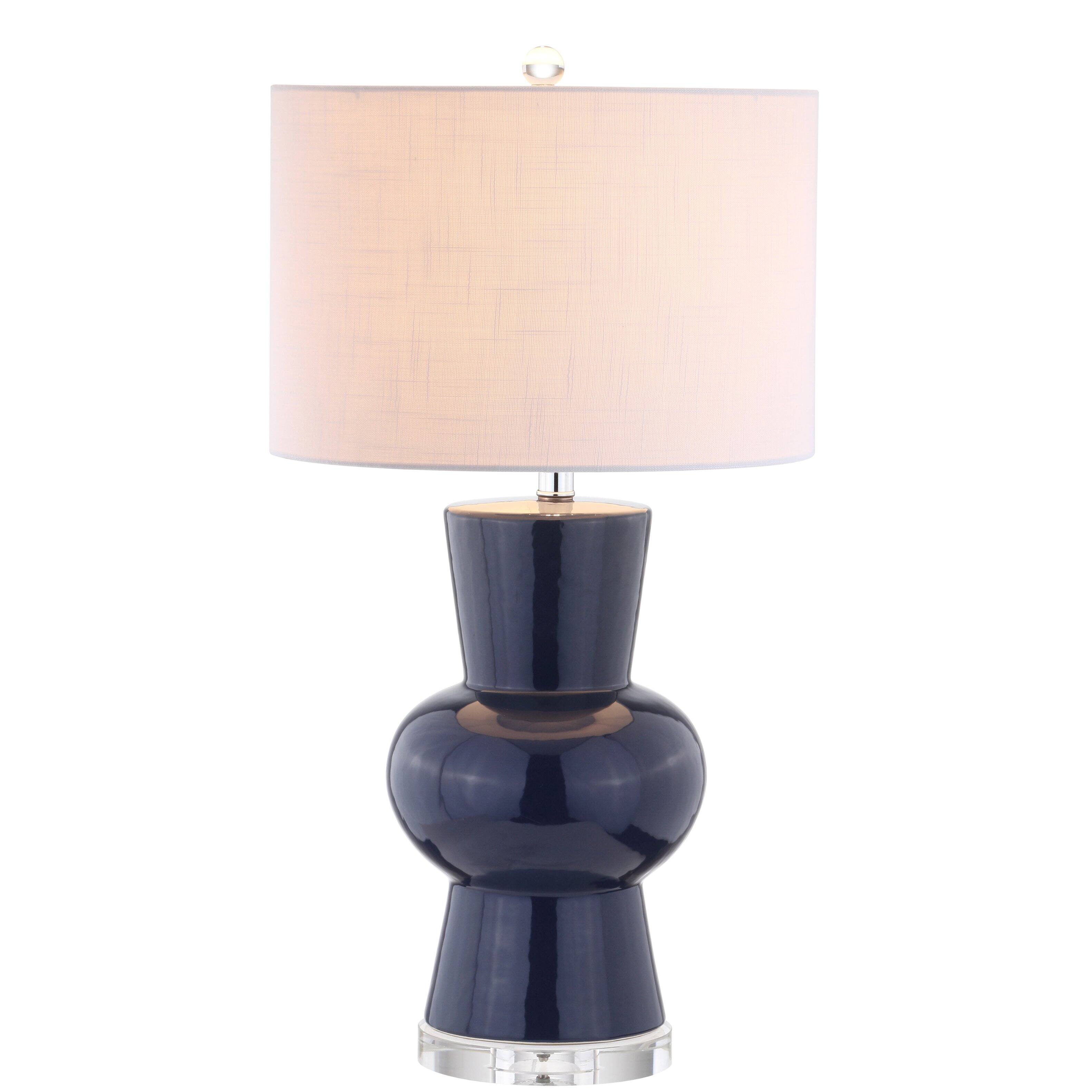 Jonathan Y - Julia 28.5" Ceramic LED Table Lamp - Navy