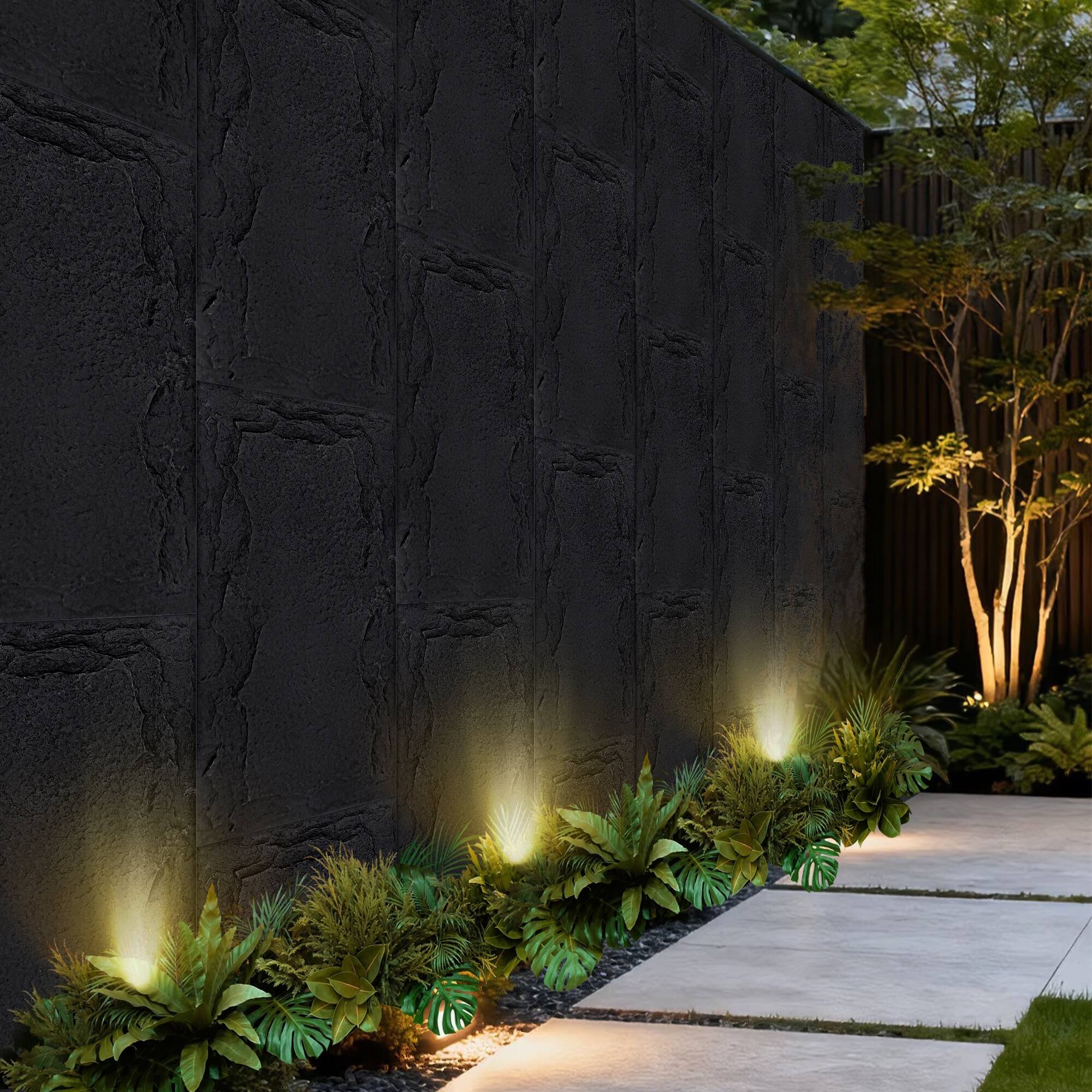 Alt View 3. Boyel Living - 8-Pack 23.62-in x 47.24-in Natural 3D Faux Stone Polyurethane Wall Panel - Natural.