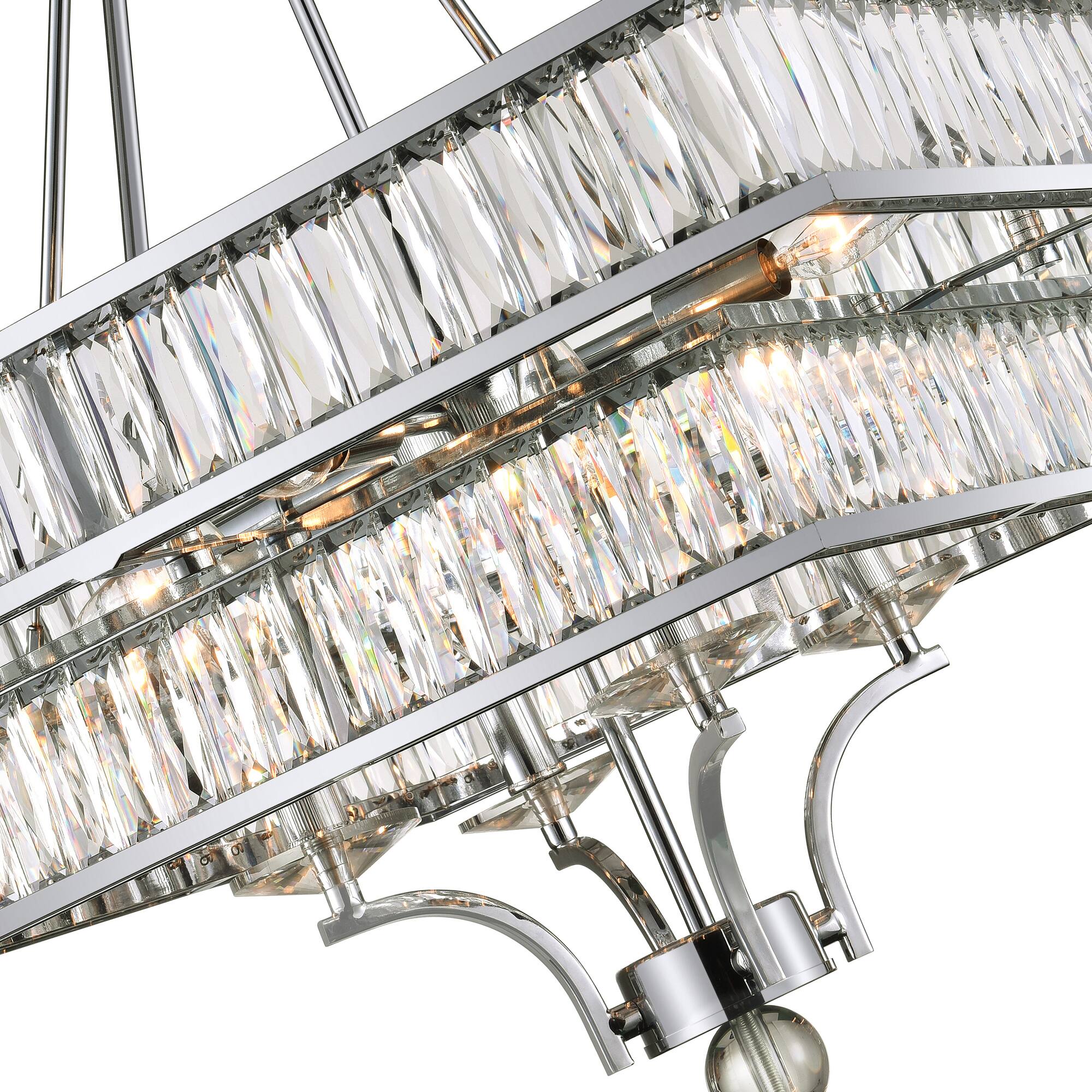 Left. CWI Lighting - Shalia 8 Light Chandelier With Chrome Finish - Chrome.