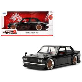 Jada - 1973 Datsun 510 "JDM Tuners" Series 1/24 - Black with Gold Wheels