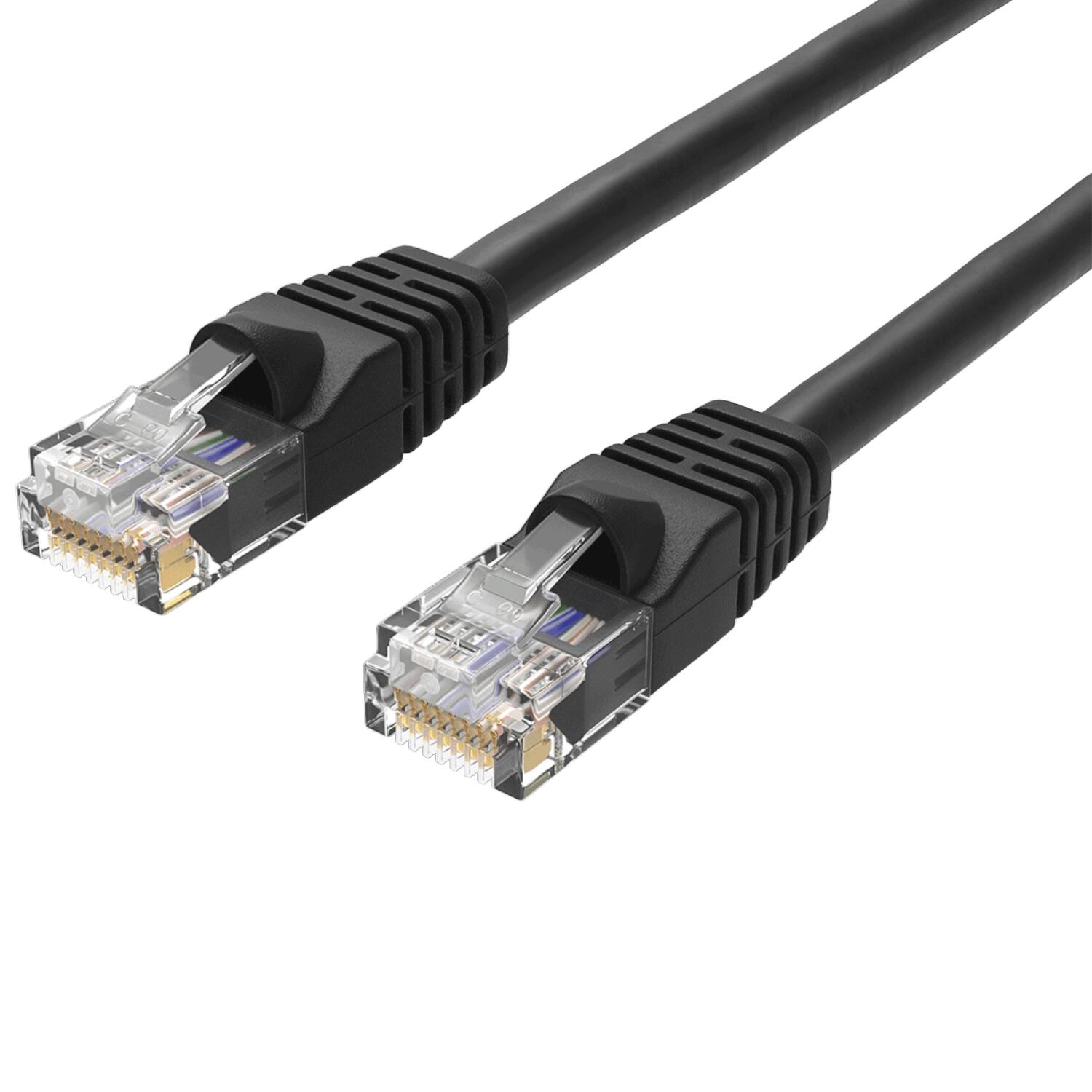 Sanoxy - 50ft Cat6 550 MHz UTP Snagless Ethernet Network Patch Cable - Black