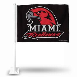 Rico Industries - Miami of Ohio RedHawks 14x19 Double Sided Window Mount Car Flag - Multi
