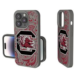 Keyscaper - NCAA - South Carolina Gamecocks Paisley iPhone Soft Touch Case - 15 - Gray