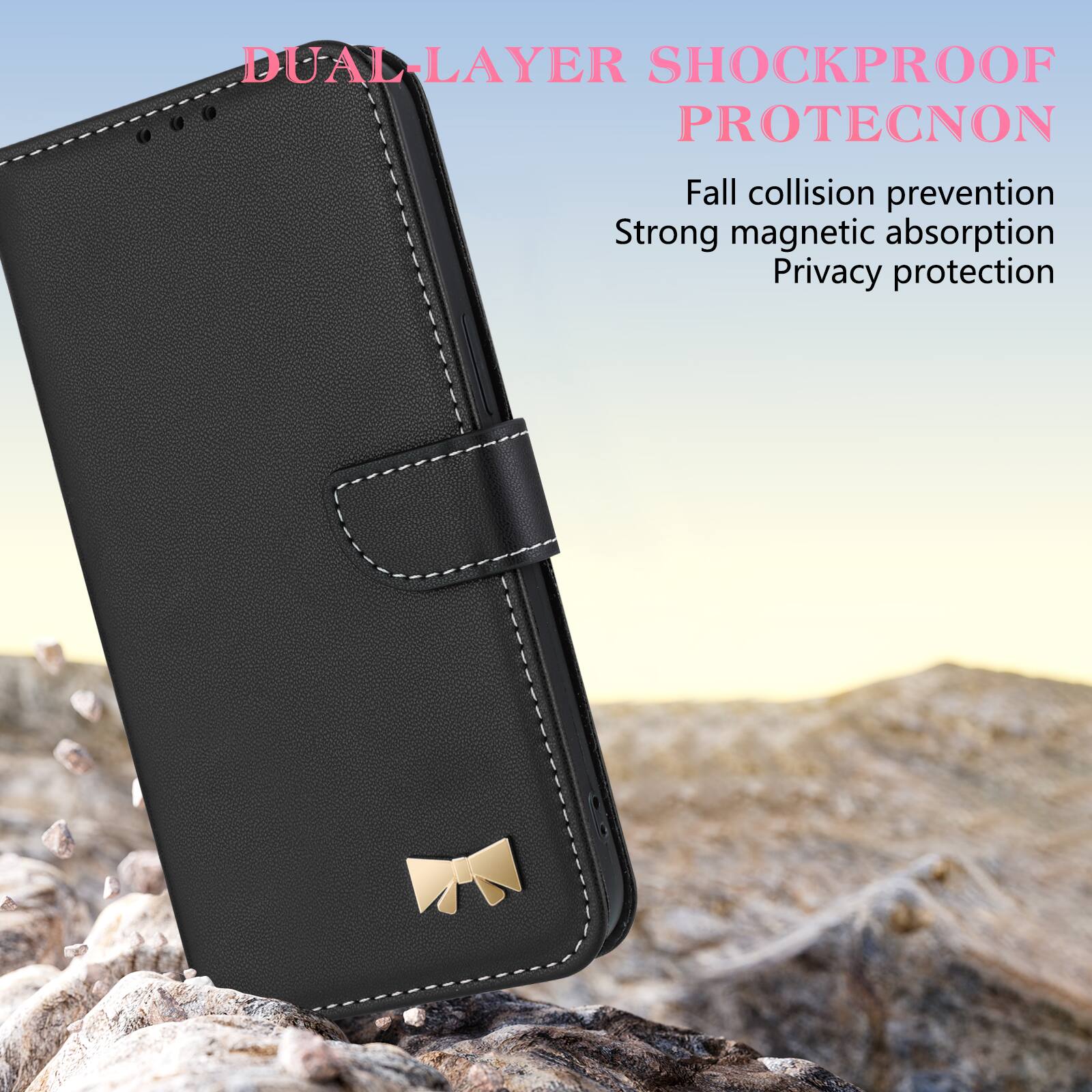 DUAL-LAYER SHOCKPROOF PROTECNON  
Fall collision prevention  
Strong magnetic absorption  
Privacy protection