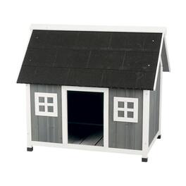 TRIXIE - Natura Barn Style Dog House - Gray/White