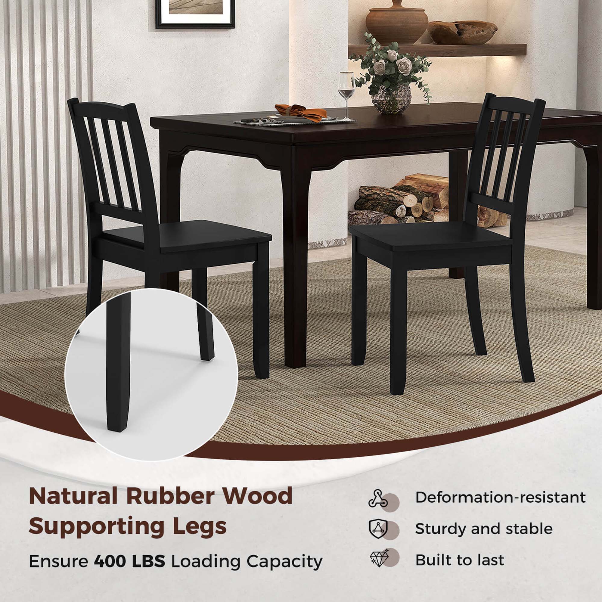 Natural Rubber Wood Supporting Legs Ensure 400 LBS Loading Capacity Deformation-resistant Sturdy and stable Built to last