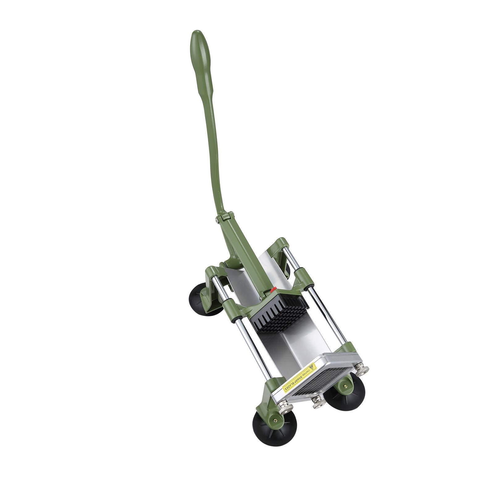 Alt View 5. VEVOR - French Fry Cutter, Potato Slicer with1/2"3/8"1/4" Stainless Steel Blades, Manual Potato Cutter Chopper with Suction Cups - Green.