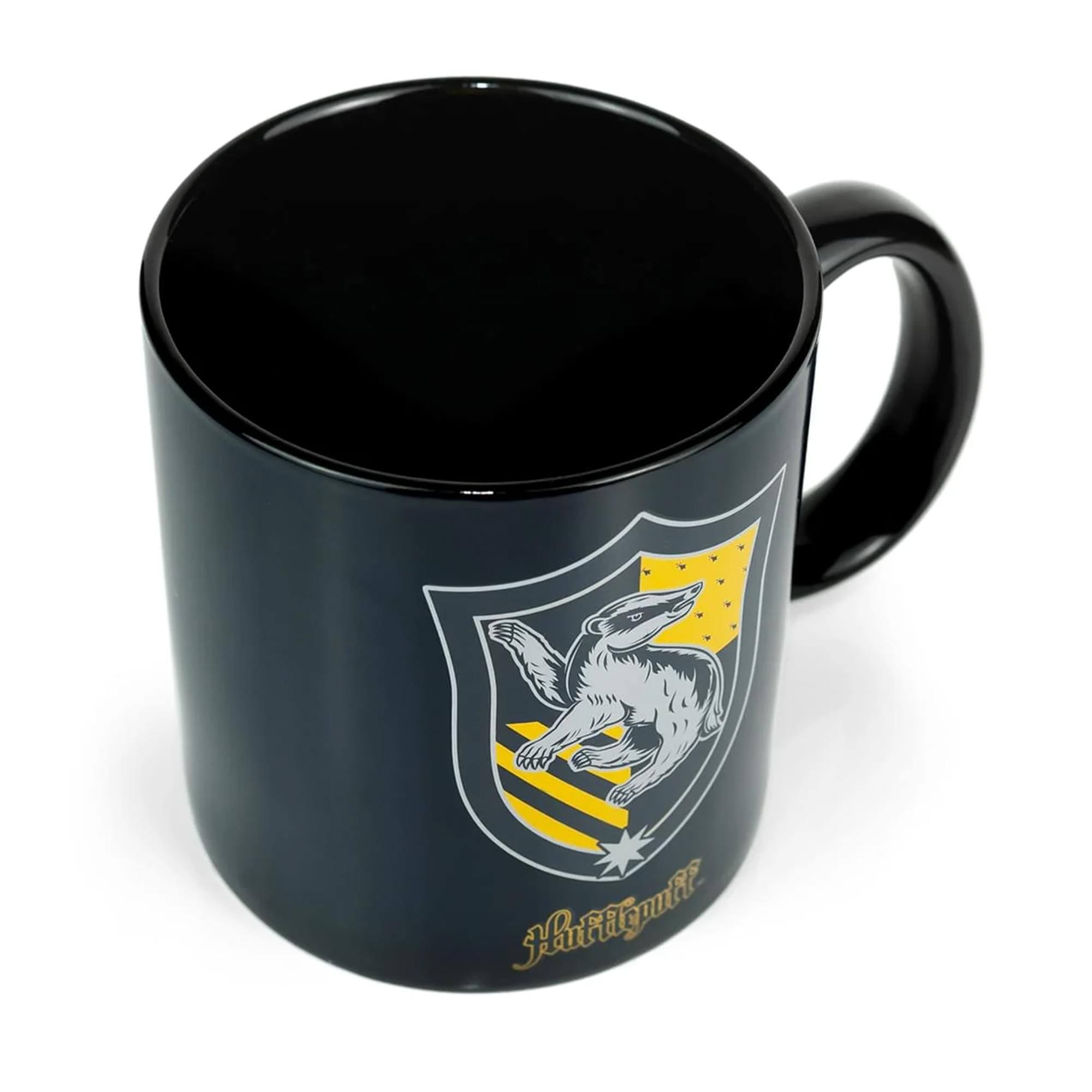 Alt View 1. Harry Potter - Harry Potter Hufflepuff 20oz Heat Reveal Ceramic Coffee Mug | Color Changing Cup - Black.