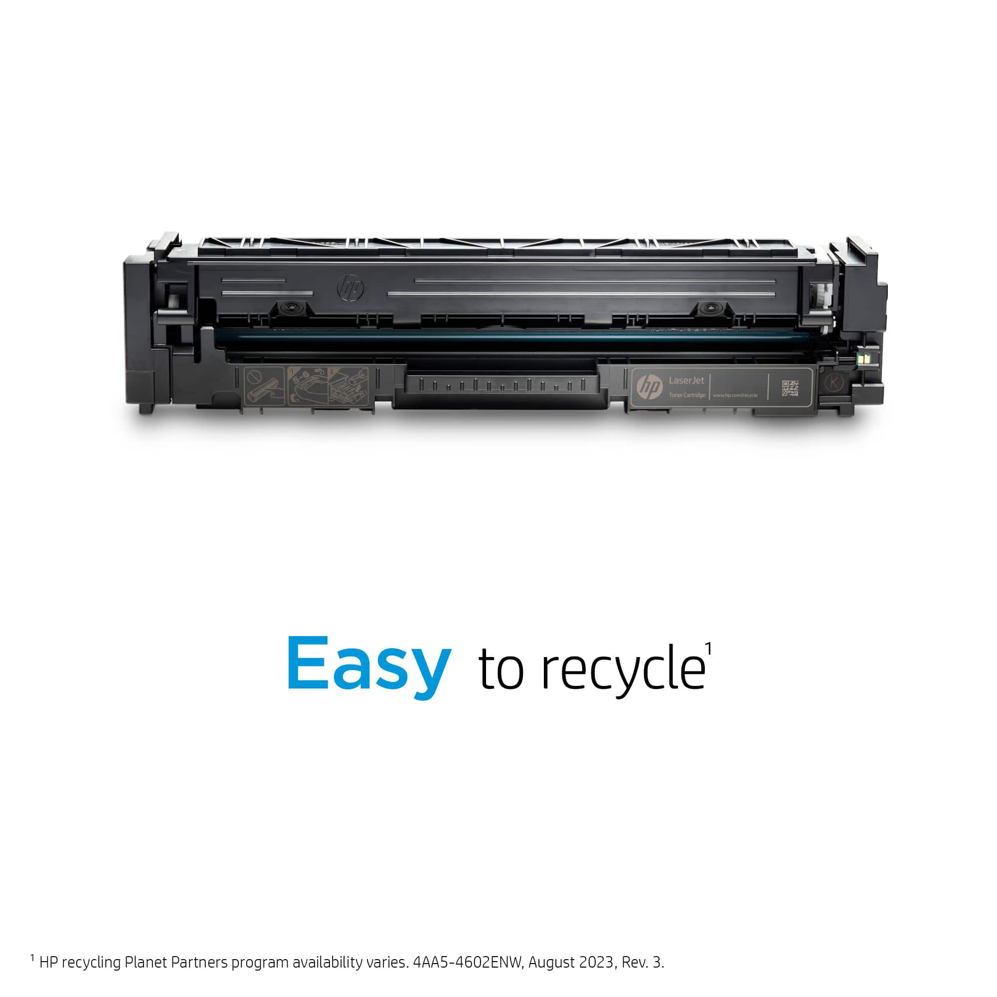 Easy to recycle' 1HP recycling Planet Partners program availability varies. 4AA5-4602ENW, August 2023, Rev. 3.