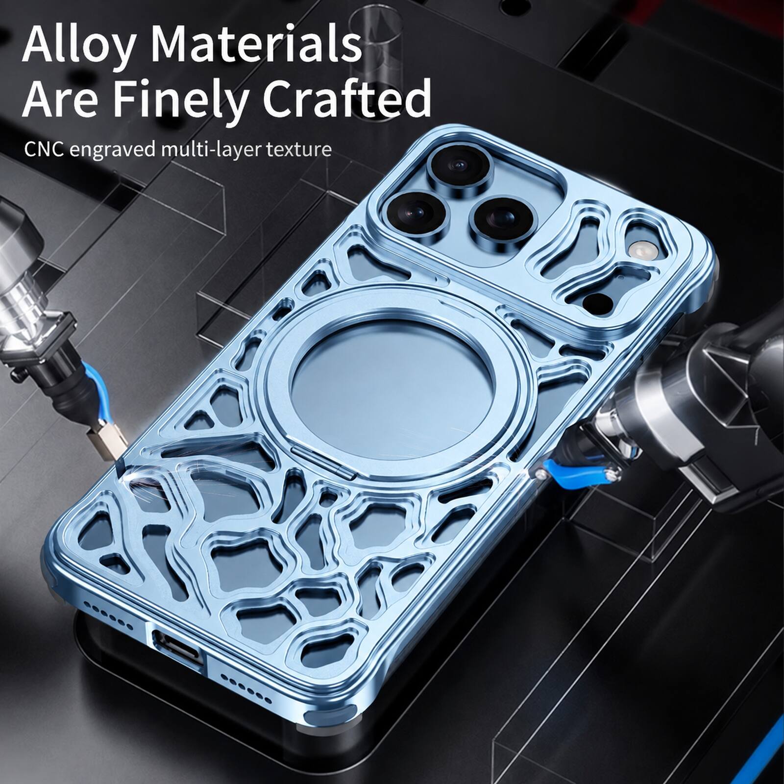 Alloy Materials Are Finely Crafted  
CNC engraved multi-layer texture
