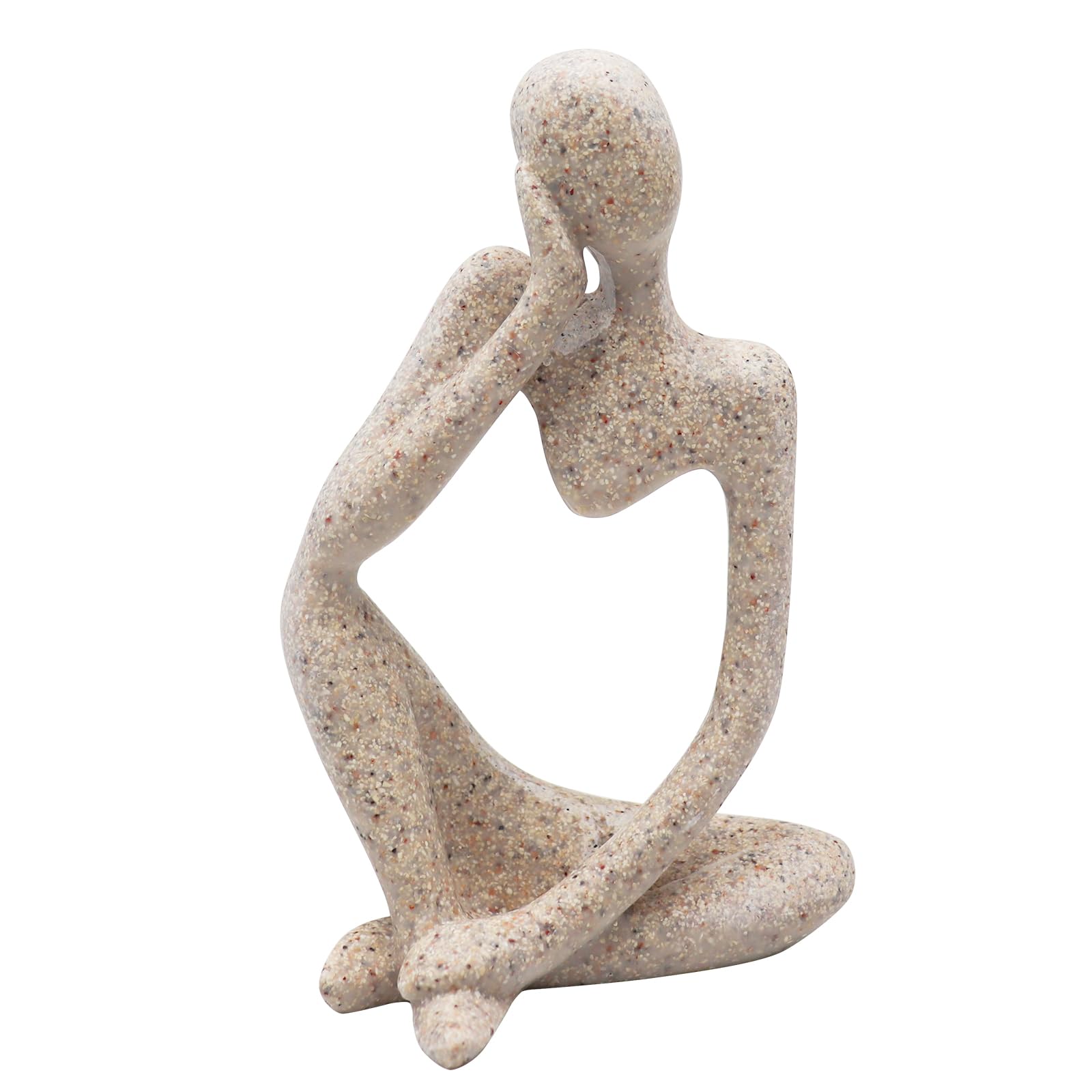 Front. Hanke - Thinker Statues And Sculptures Sandstone Statue Ornaments Abstract Style Housewarming Gifts Living Room - Right X-Large.