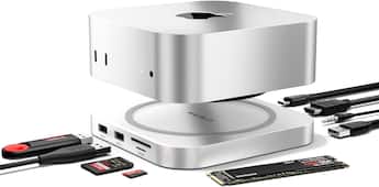 Macally Mac mini M4 Dock and Stand, Mac mini M4 Hub with M.2 NVMe Macally Mac mini M4 Dock and Stand, Mac mini M4 Hub with M.2 NVMe