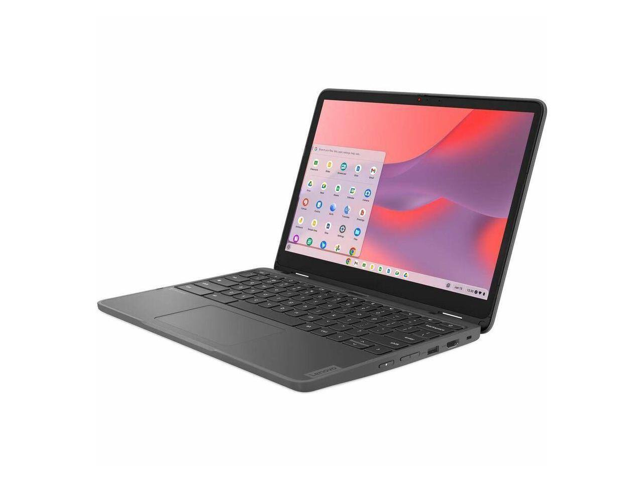 Alt View 1. Lenovo - Lenovo 500e G4, Intel N200 1.00GHz, 12.2" WUXGA Touch, Chrome OS, 8GB, 64GB eMMC, Intel UHD Graphics, BT 5.3 - Graphite Gray.