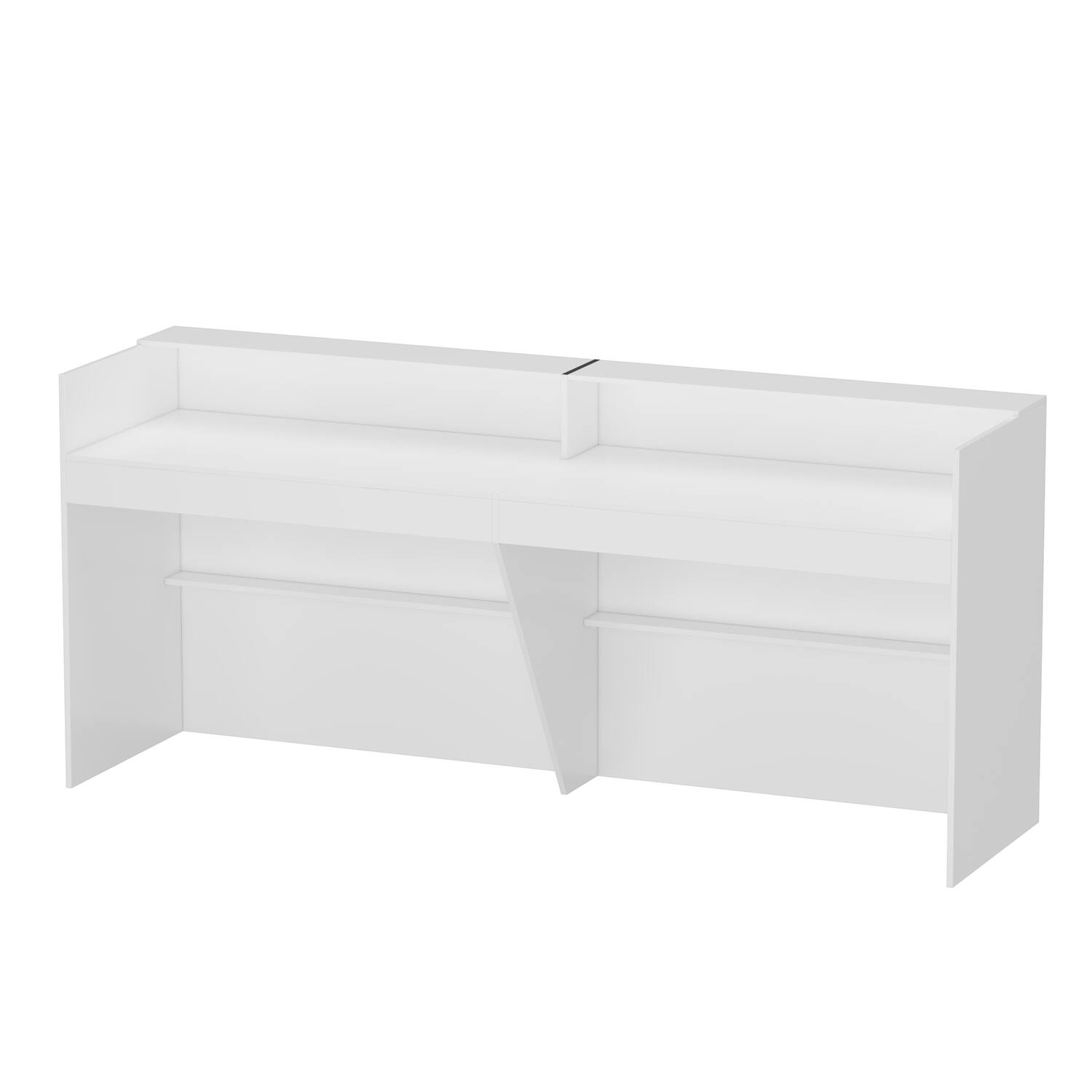 Back. Famapy - Famapy Minimalist Café Reception Desk: Streamlined Design for Organized, Welcoming Service Areas - White.