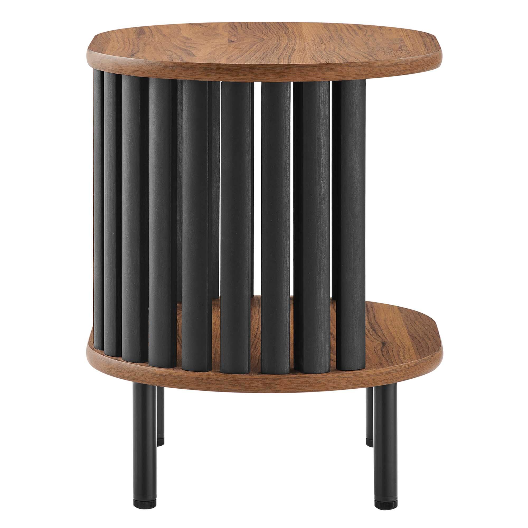 Alt View 2. Modway - Fortitude Side Table by Modway - Walnut Black.