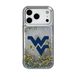 Keyscaper - NCAA - West Virginia Mountaineers Linen Logo iPhone Glitter Case - 15 - Multicolor