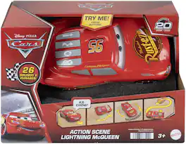 Mattel - Disney and Pixar Cars Race to Celebrate Action Scene Lightning McQueen Vehicle - COLLECTIBLES - Multicolor