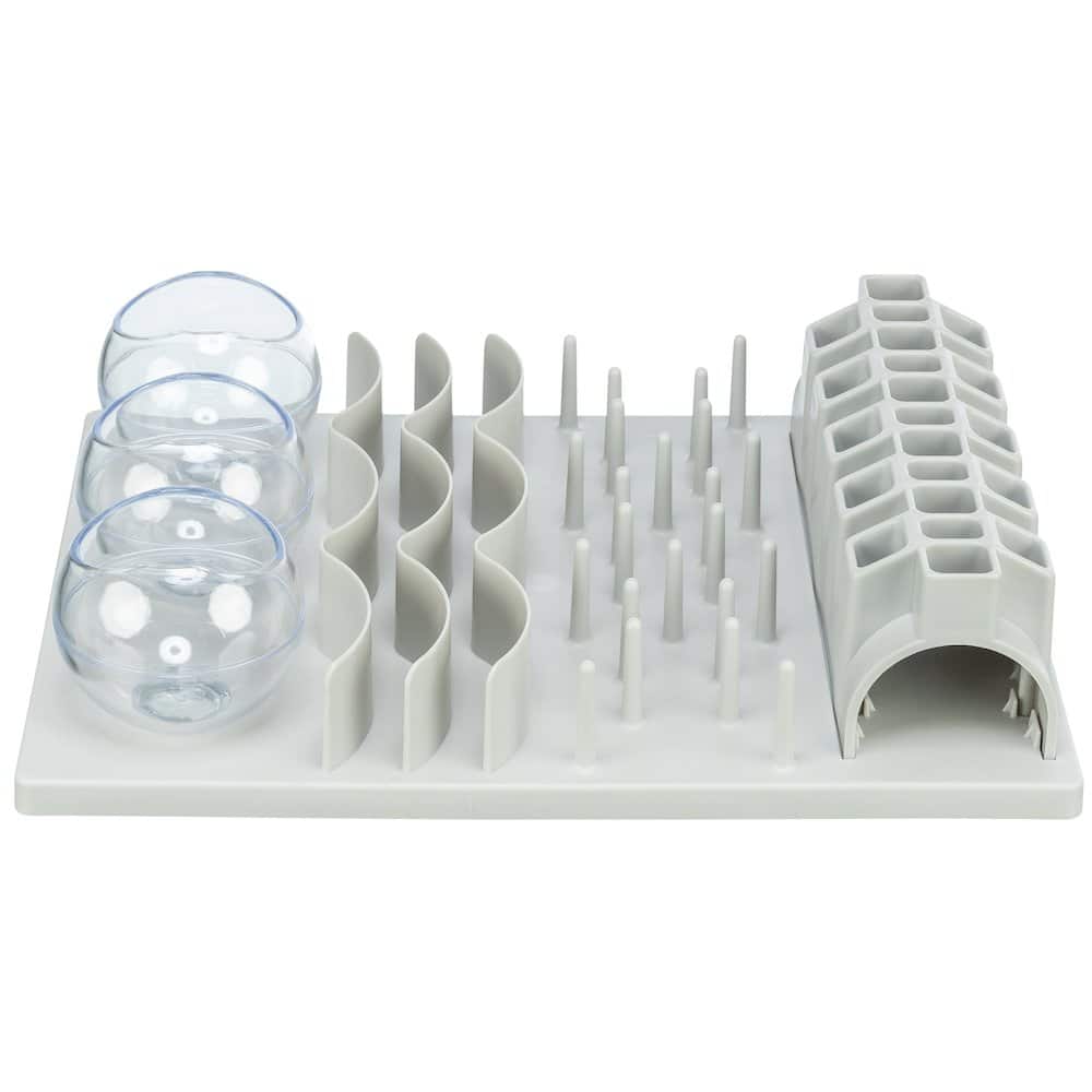 TRIXIE - Fun Board XXL Strategy Game for Cats, Treat Puzzle Toy, Interactive Play, White - Gray