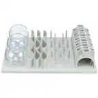 Front. TRIXIE - Fun Board XXL Strategy Game for Cats, Treat Puzzle Toy, Interactive Play, White - Gray.