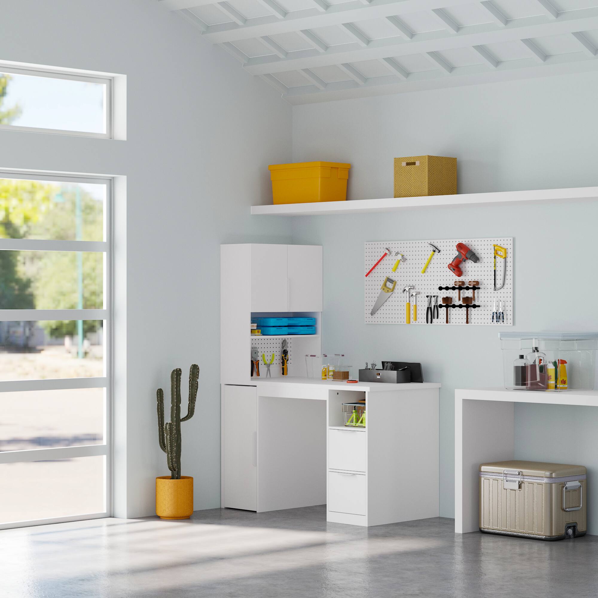 Alt View 10. Famapy - Famapy Multifunctional Craft Desk: Mobile, Organized & Versatile Workstation - White.