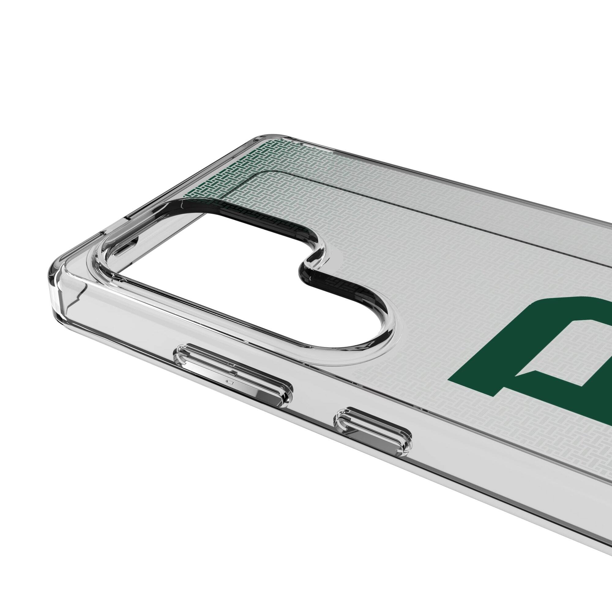 Alt View 2. Keyscaper - Baylor Bears Linen Logo Galaxy Clear Case - S23 Plus - Multicolor.
