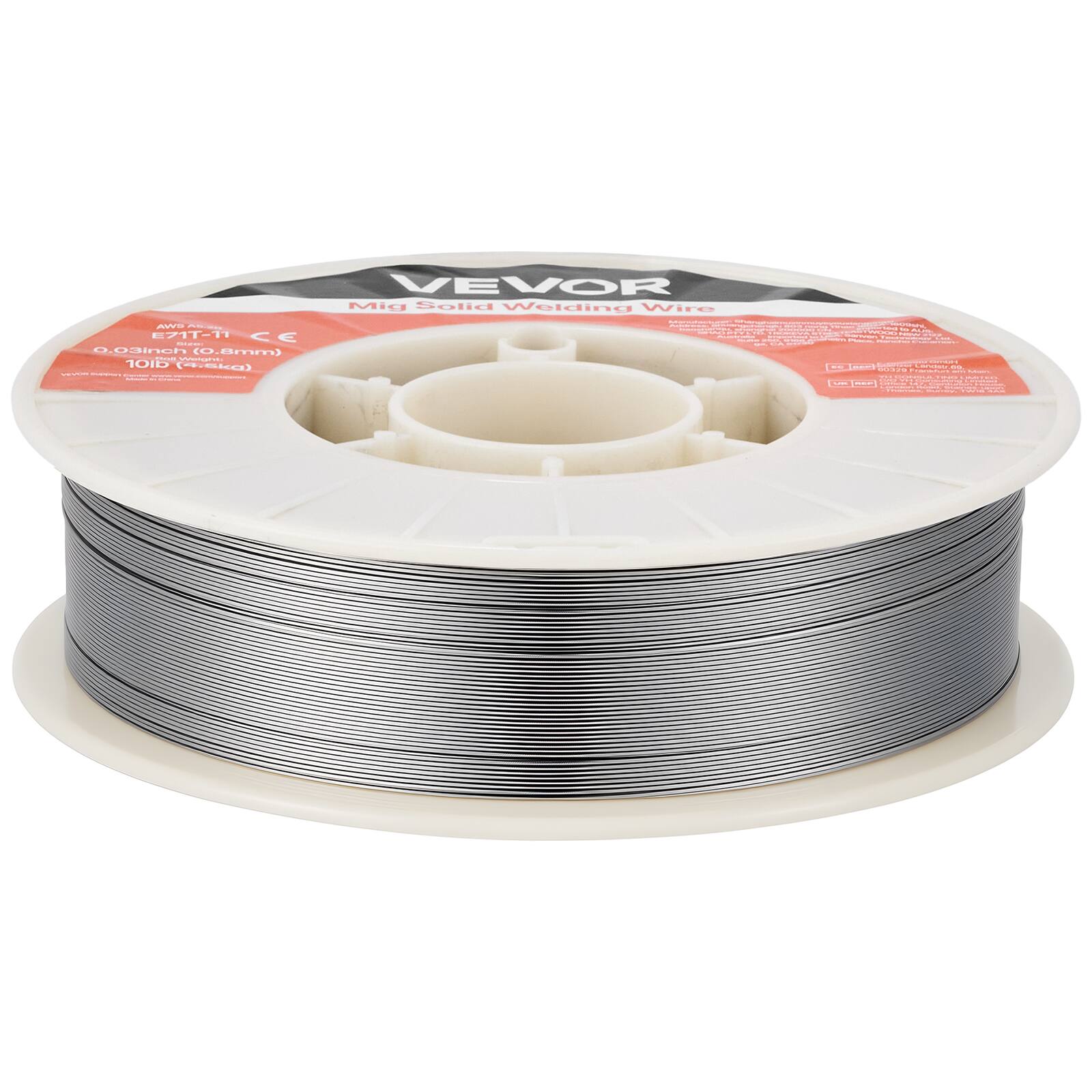 VEVOR MIG Solid Welding Wire  
AW71T-11  
0.03inch (0.8mm)  
10LB (4.5kg)