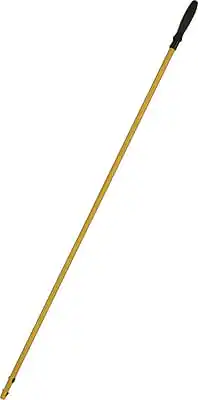 Front. RubberMaid - Commercial HYGEN 48"-72" Quick Connect Mop Handle, Yellow - Yellow.