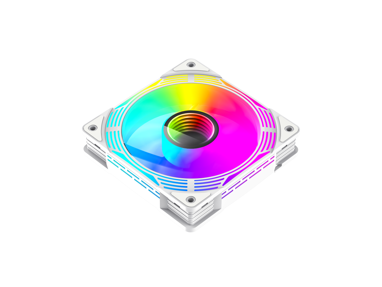 Alt View 1. GAMEMAX - GAMEMAX FN12A-C8I-W, 120mm White ARGB Cooling Fan - White.