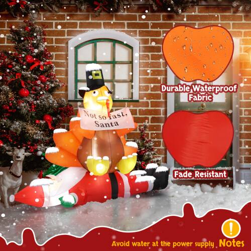 Not so fast, Santa

Durable Waterproof Fabric
Fade Resistant

Avoid water at the power supply

Notes