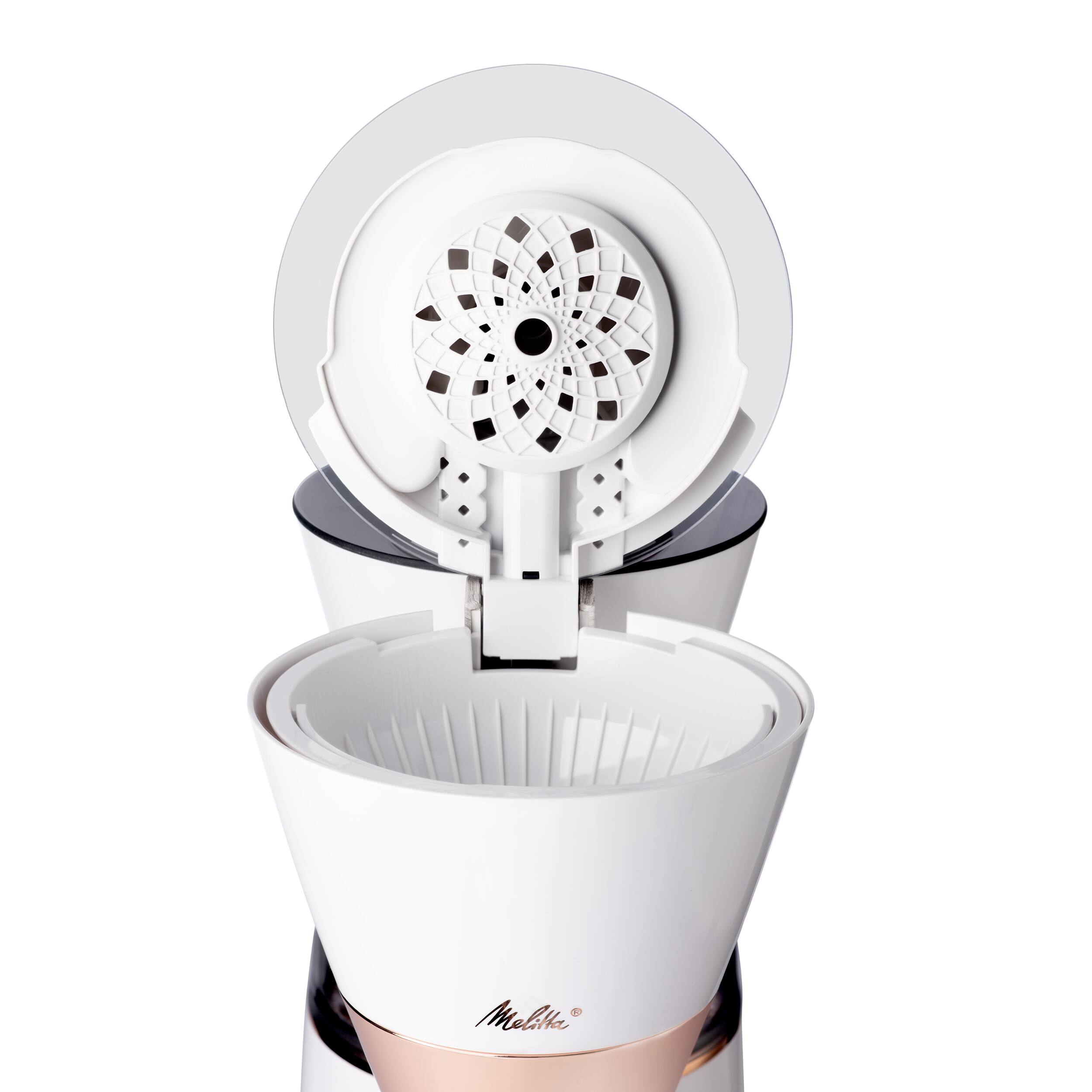 Back. Melitta - Vision 12-Cup Luxe Drip Coffee Maker with Revolving Dashboard - White.
