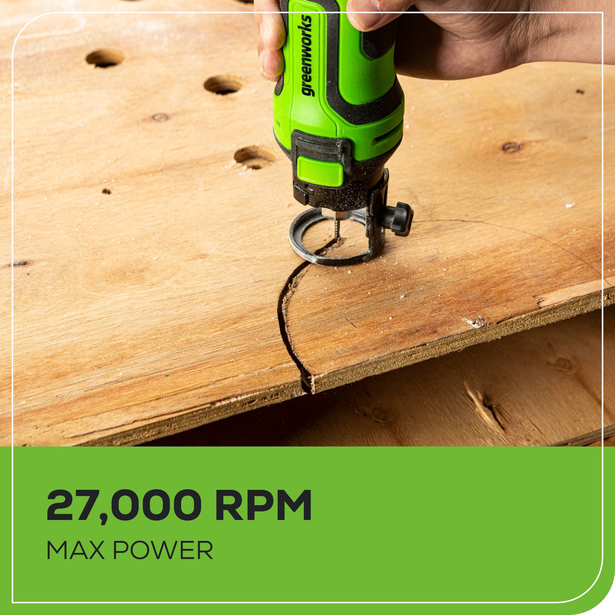 greenworks 27,000 RPM MAX POWER