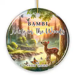 OrnamentallyYou - A Life in the Woods by Felix Salten Ornament Christmas Keepsake - Multi-colored
