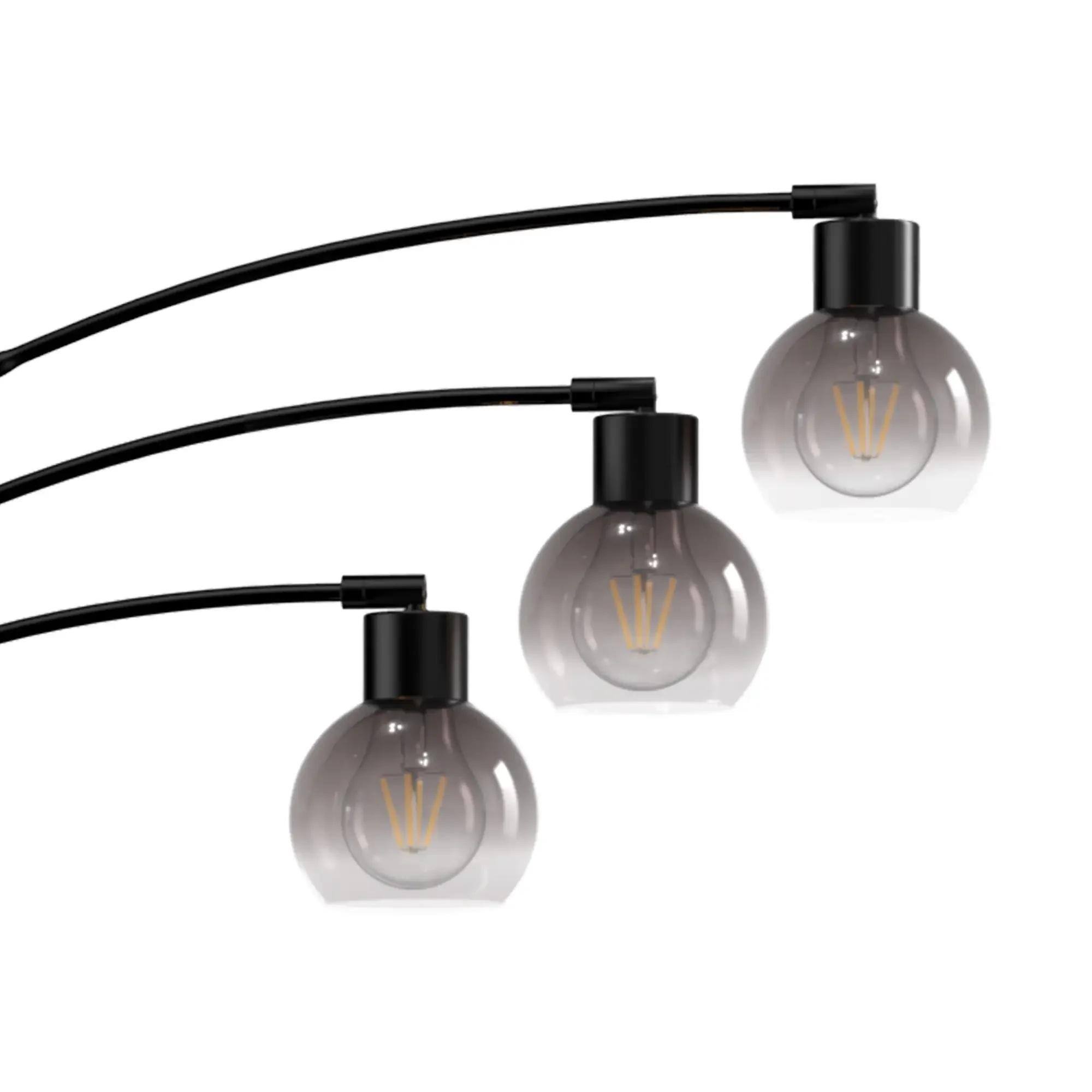 Back. partphoner - 72.8" 3-Light Arched Tree Floor Lamp - Black.