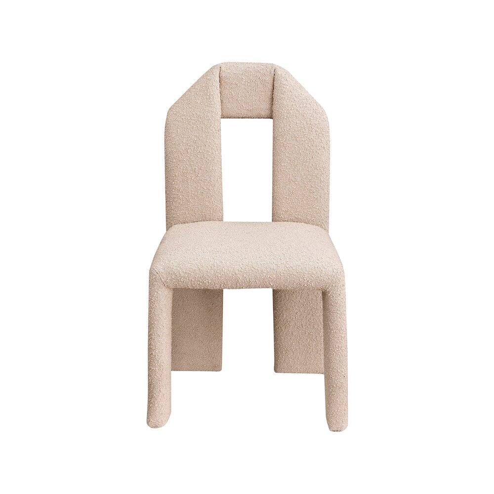 Alt View 1. Meridian Furniture - Bennett Beige Boucle Fabric Dining Chair, Set of 2 - Beige.