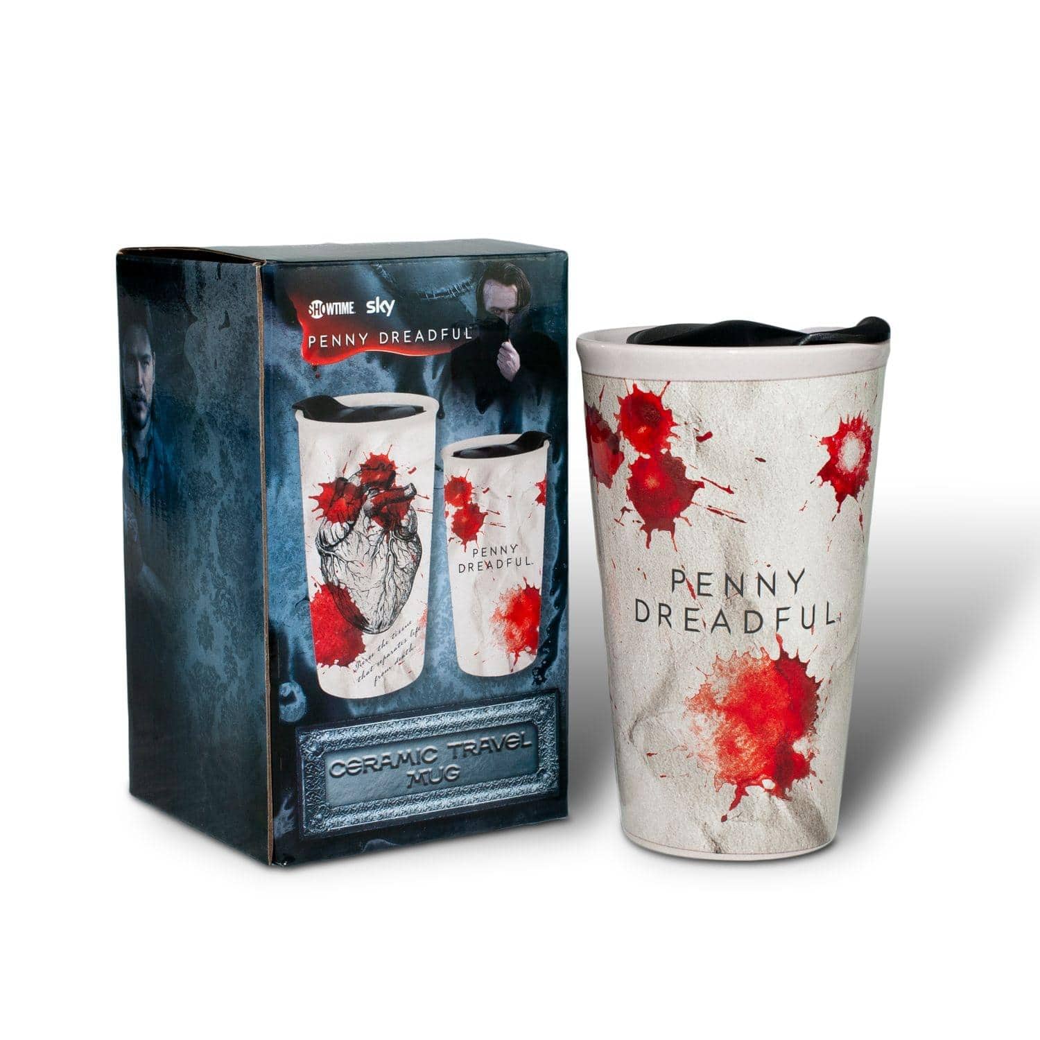 Surreal Entertainment - Penny Dreadful Mugs | Penny Dreadful White Ceramic Blood Strain Travel Mug - White/Red price history on PriceWatchPro