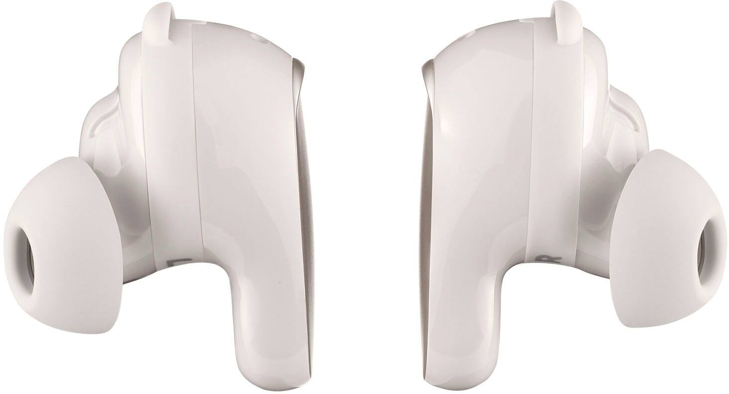 Left. Bose - QuietComfort Ultra (2nd Gen) True Wireless Noise Cancelling In-Ear Earbuds - White Smoke.
