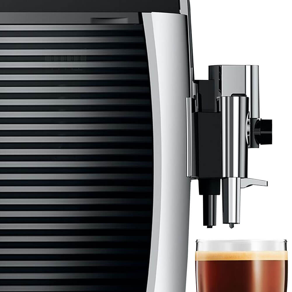 Alt View 2. JURA - Jura E8 Automatic Coffee Machine - Chrome - Chrome.