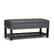 Front. Simpli Home - Lomond Storage Ottoman Bench - Stone Grey.