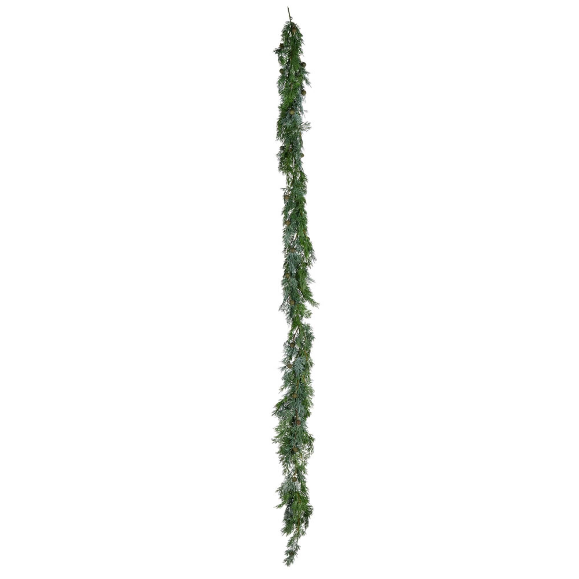 Front. Vickerman - Vickerman 73" Green Stovall Cedar Pine Garland - Green.