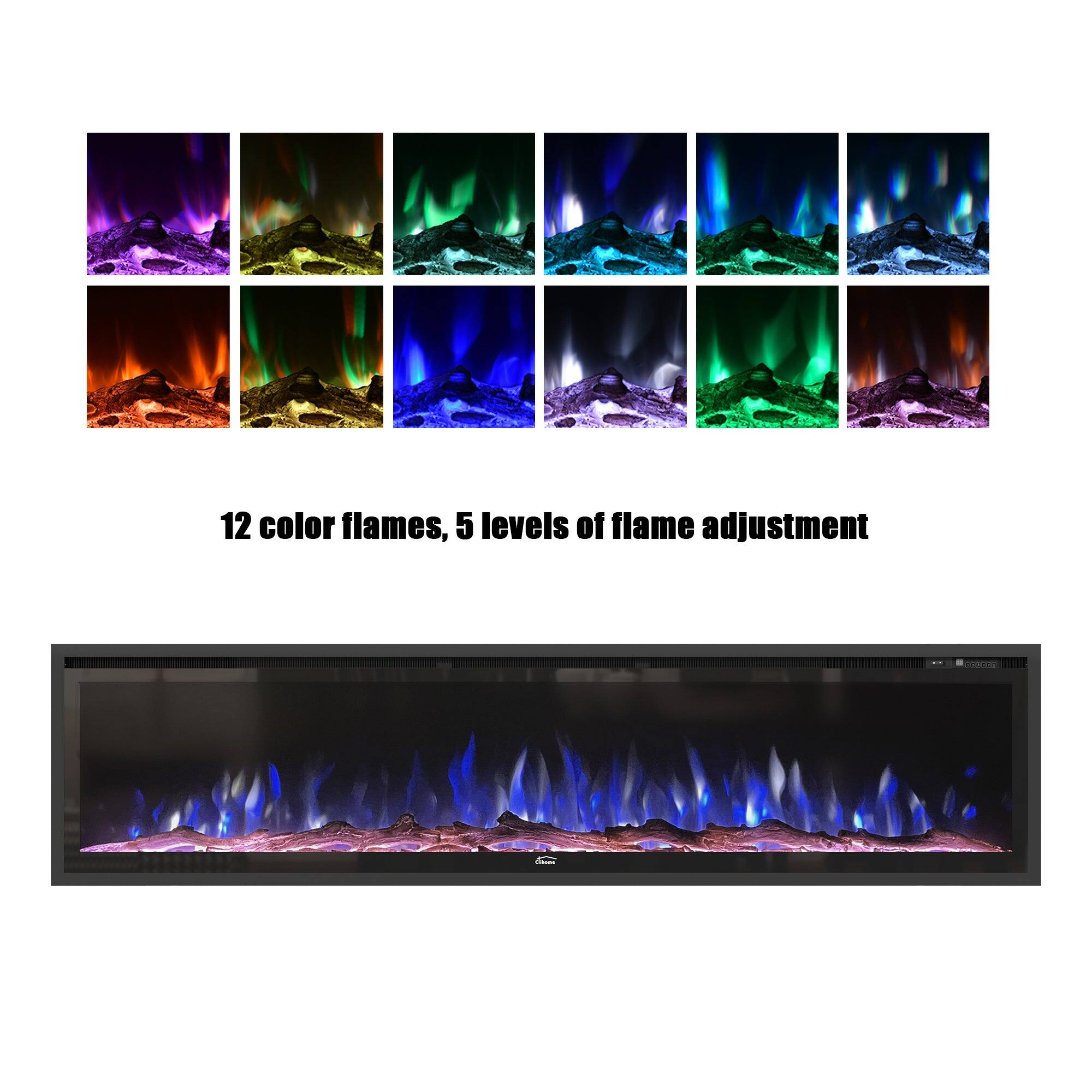 12 color flames, 5 levels of flame adjustment