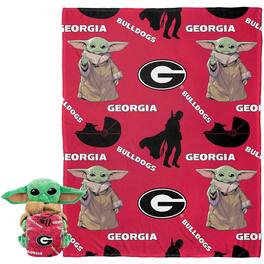 Northwest - Georgia Bulldogs Grogu Hugger Pillow & Silk Touch Throw Set - Multicolor