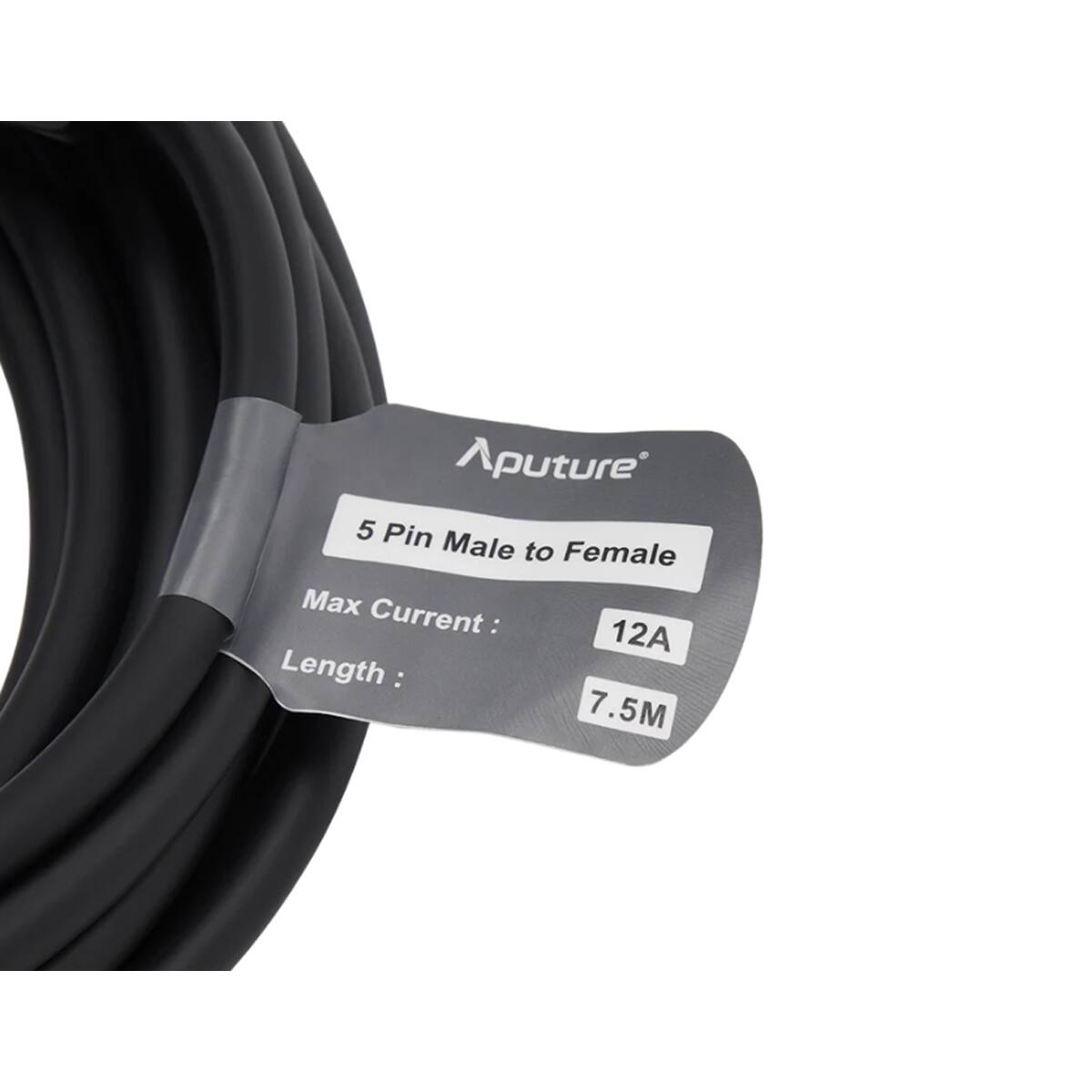 Aputure 5 Pin Male to Female  
Max Current: 12A  
Length: 7.5M