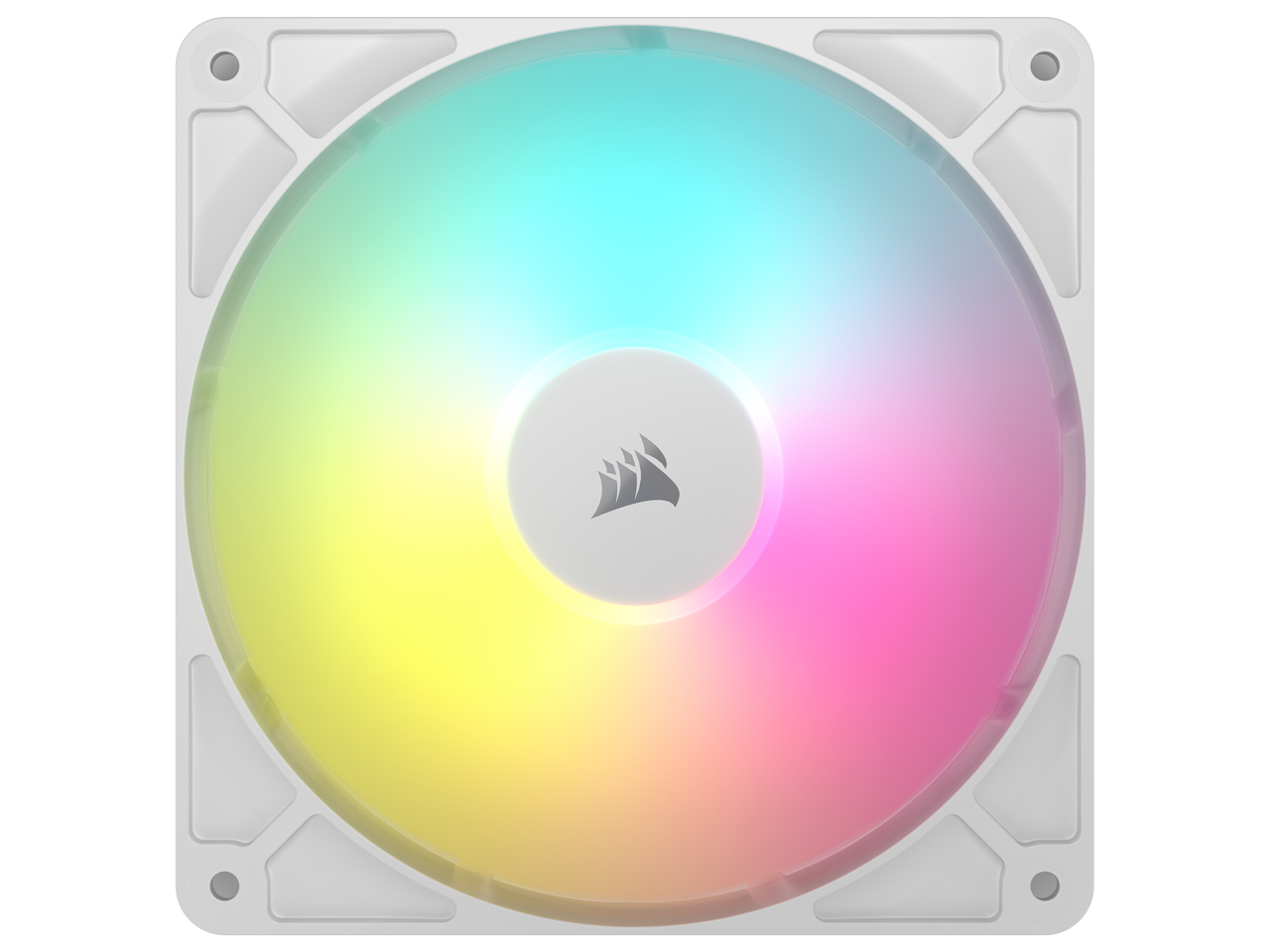 Alt View 3. CORSAIR - CORSAIR RS140 ARGB PWM 140mm Fans (Dual Pack) - White, Simplified Control, AirGuide Cooling, Magnetic Bearing - White.