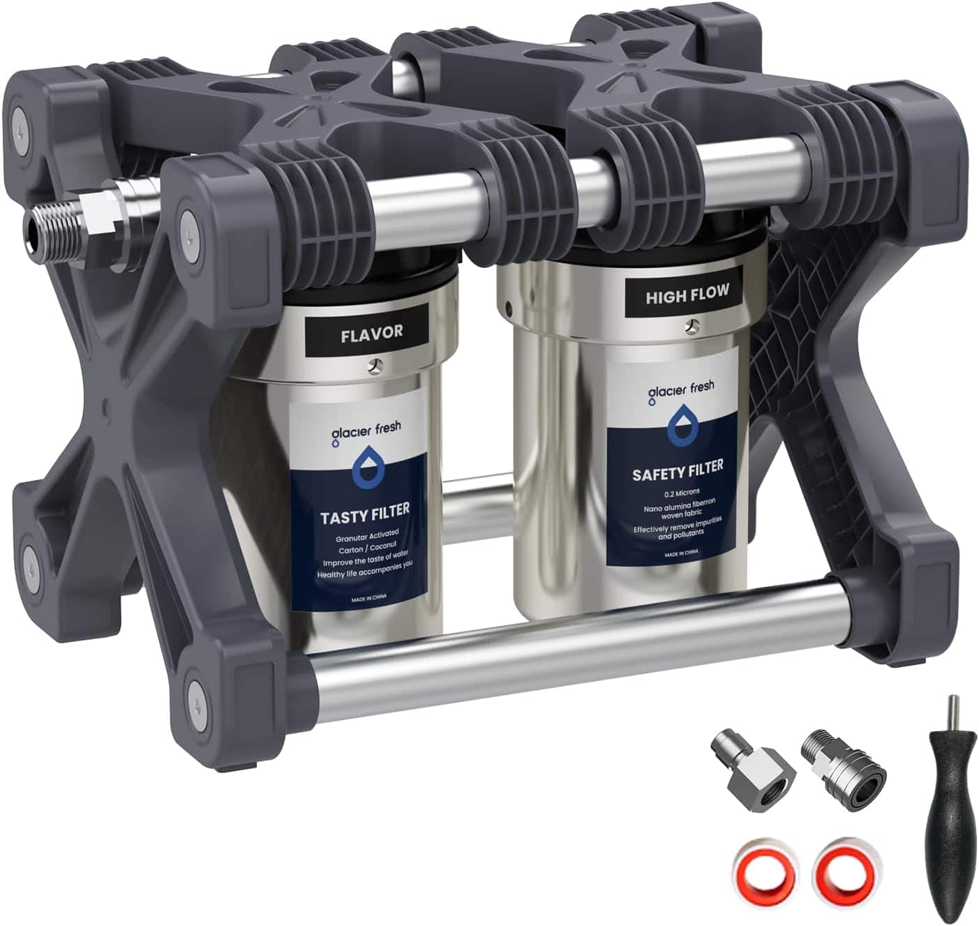 GLACIER FRESH - Replacement for Technology RV Water Filtration System, 2-Stage Premium RV Water Filtration System