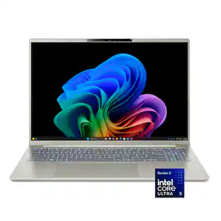 Acer - Swift Go 16 AI – Copilot+ PC – 16” 2K OLED Touchscreen Laptop – Intel Core Ultra 5 322 – 16GB Memory – 512GB Storage - Vapor Silver