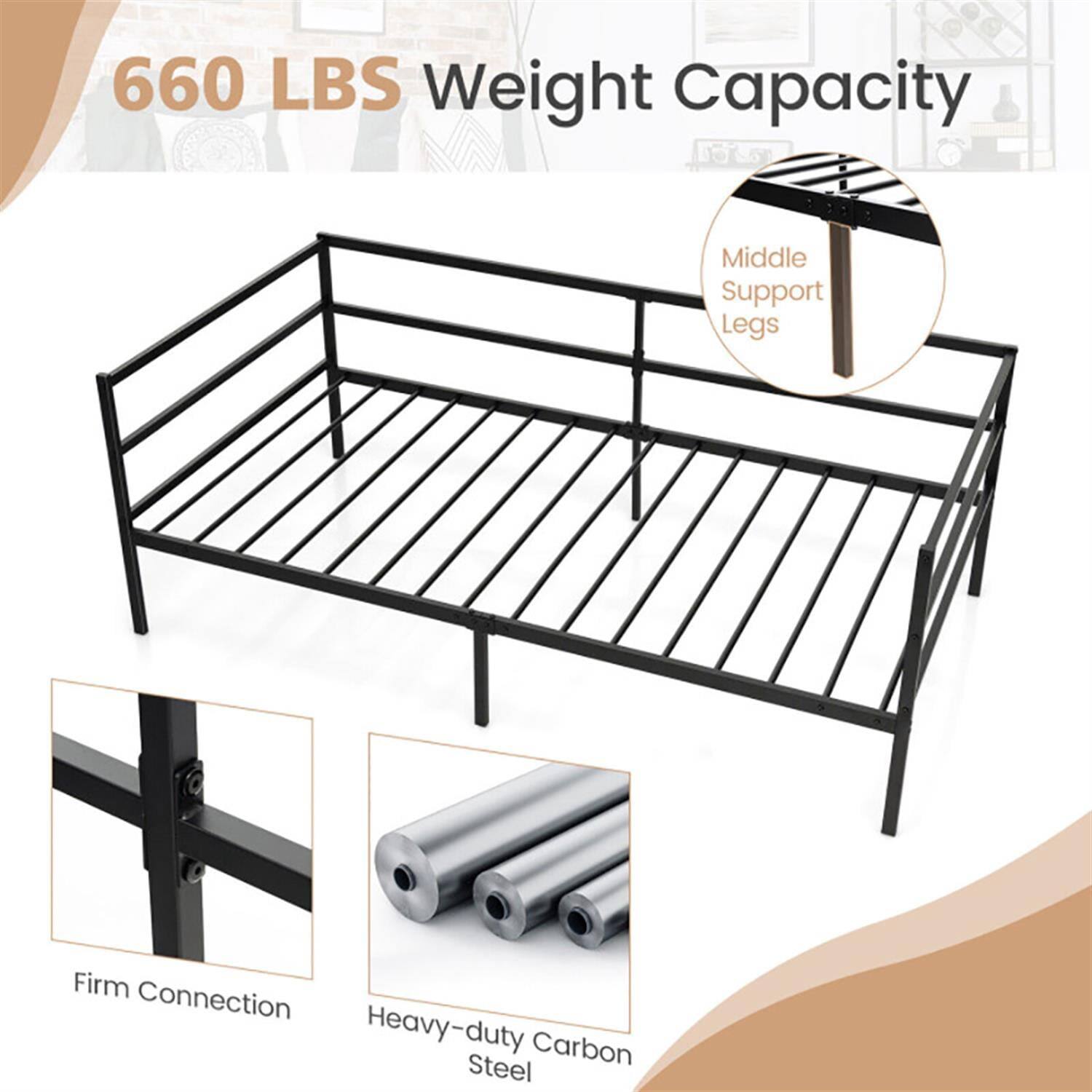 660 LBS Weight Capacity  
Middle Support Legs  
Firm Connection  
Heavy-duty Carbon Steel